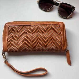 Madison West Tan Leather Wallet